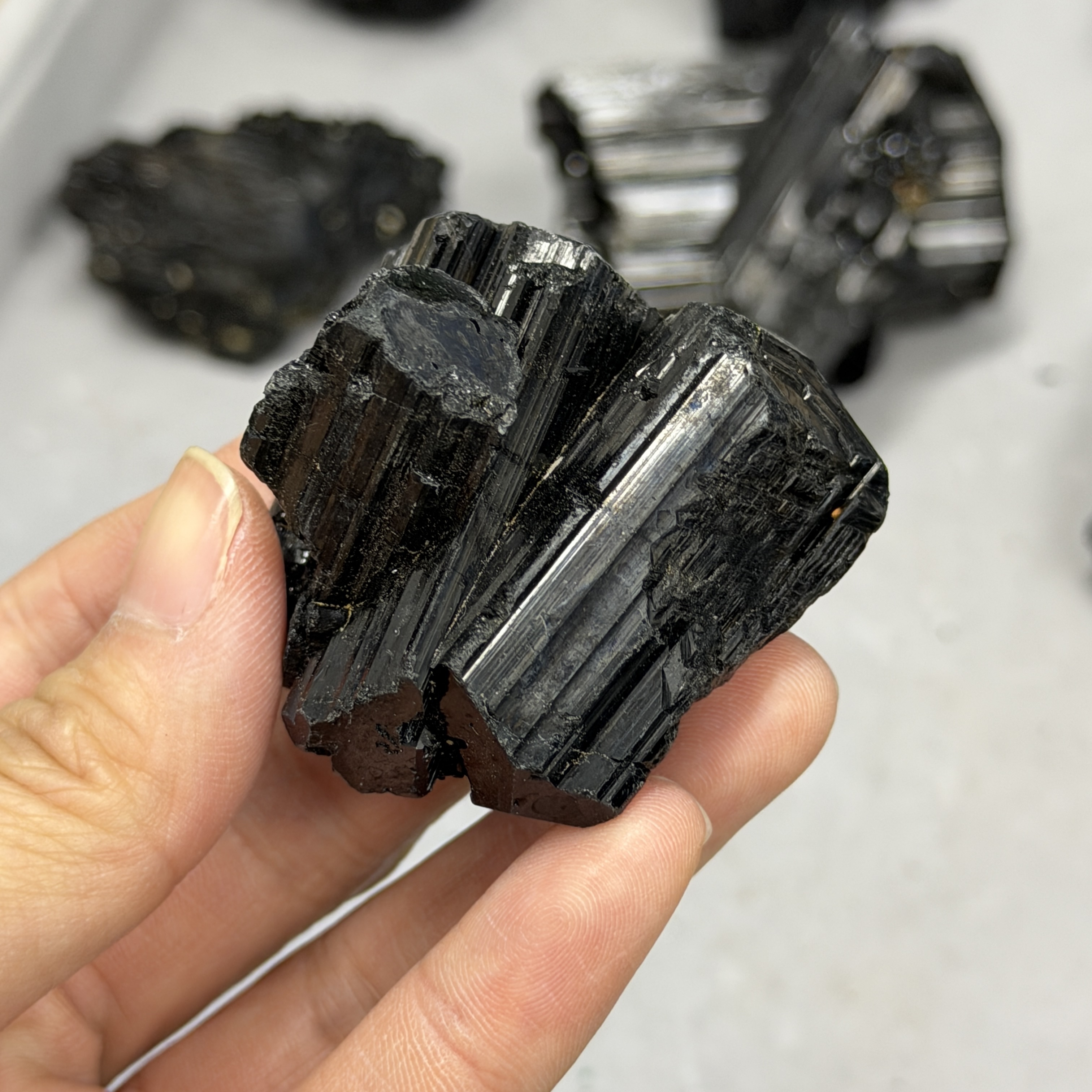 收藏品黑碧璽/電氣石礦標 TRR1857