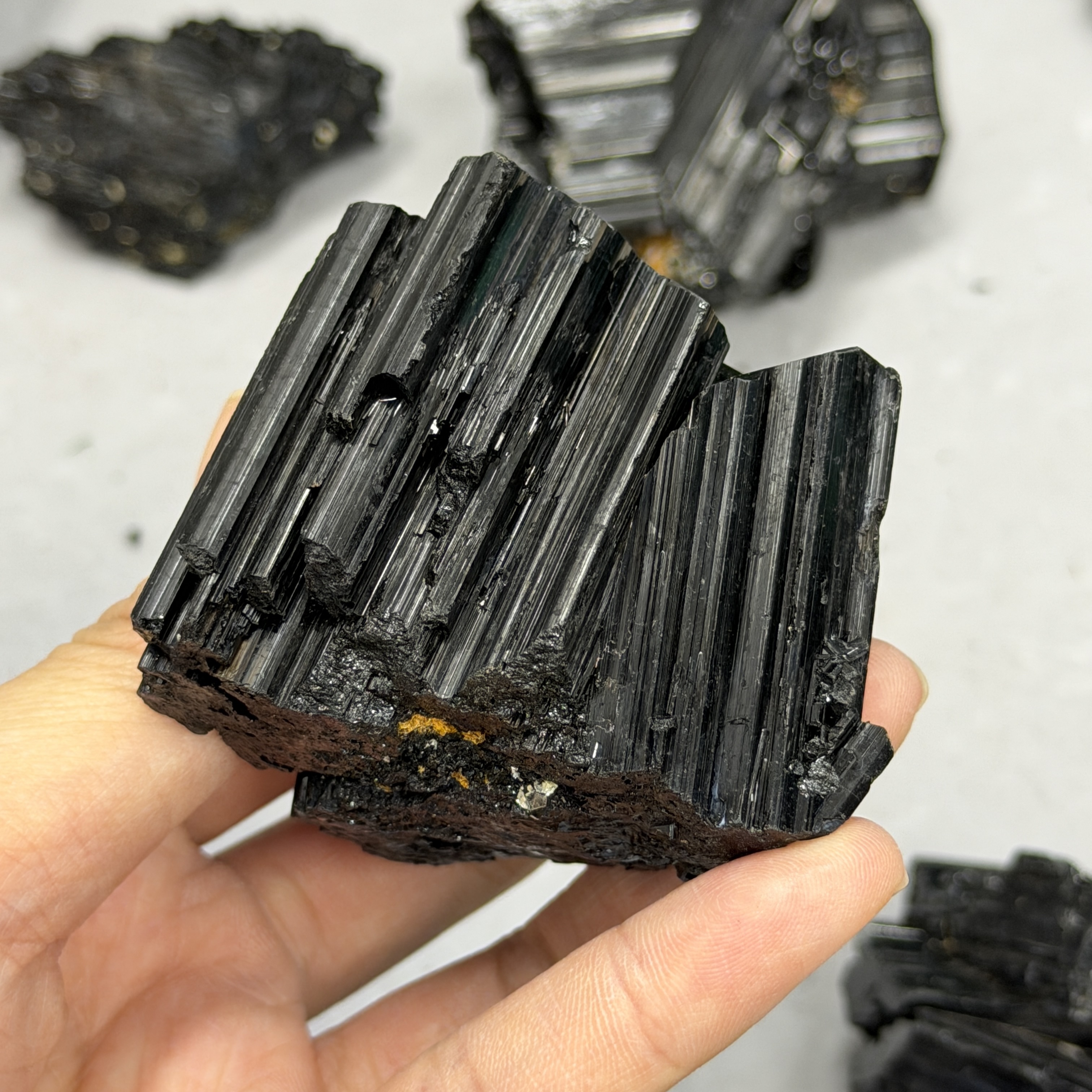 收藏品黑碧璽/電氣石礦標 TRR1858