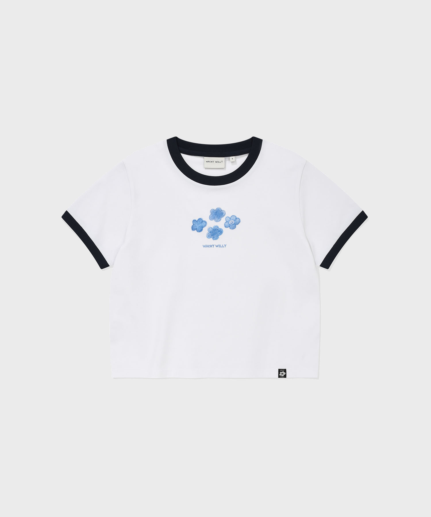 【入LIVECODE一件減至$238😱🔥！】【WACKY WILLY春夏開季🔥】[Worn by Giselle] Women's Ringer Graphic Crop Short Sleeve T-shirt