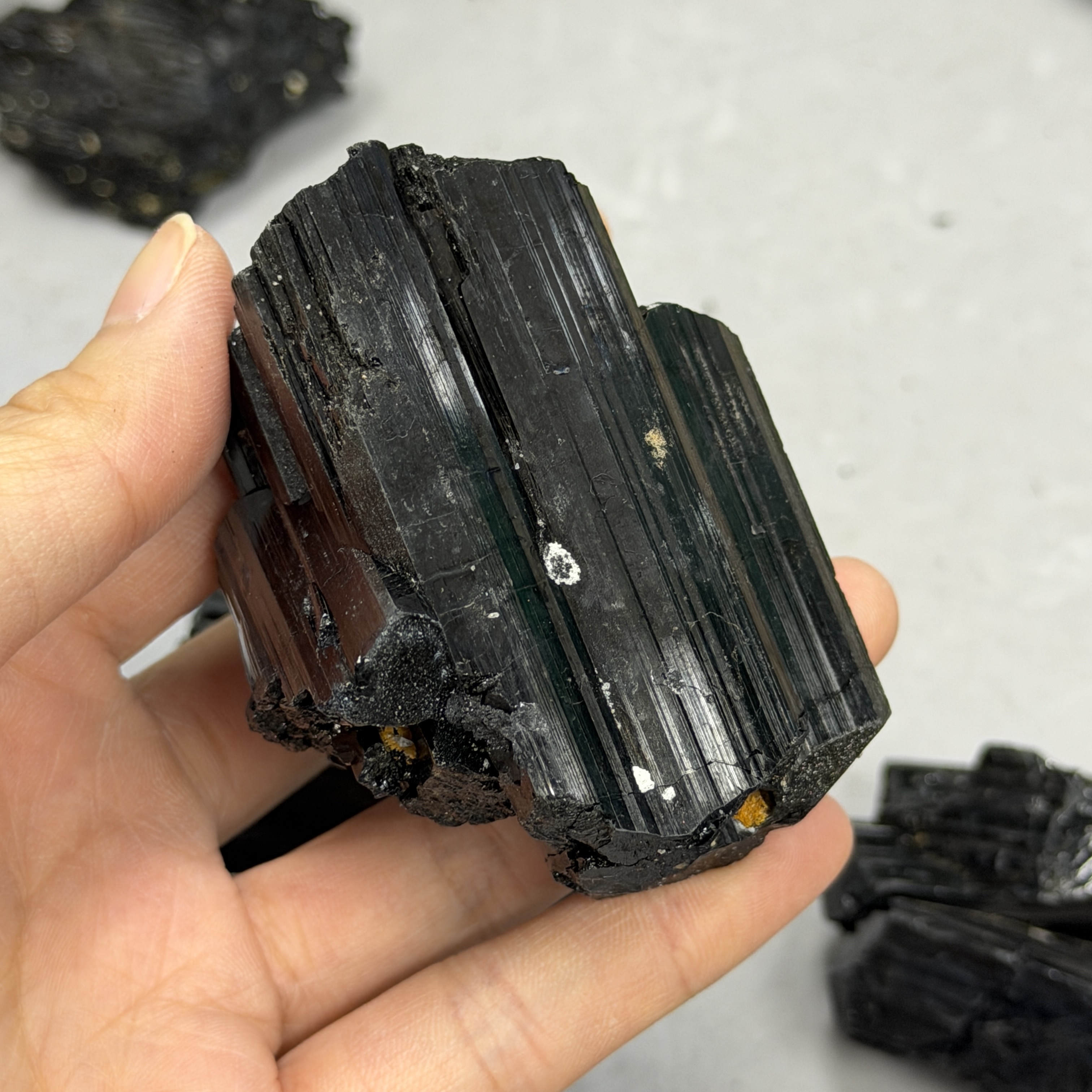 收藏品黑碧璽/電氣石礦標 TRR1859