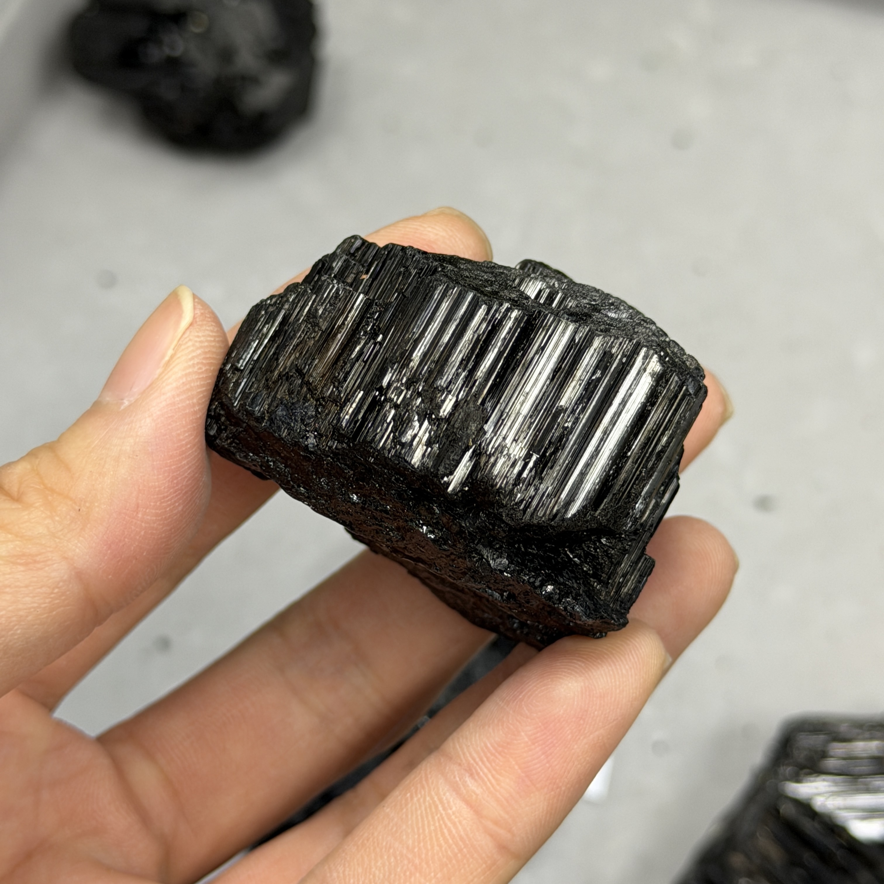 收藏品黑碧璽/電氣石礦標 TRR1862