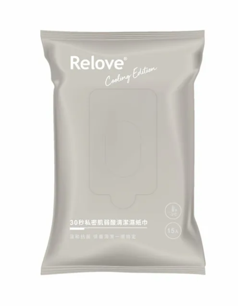 CH260414-R24-RELOVE 涼感私密弱酸平衡濕紙巾-15張/包(EXP-2027-2028)