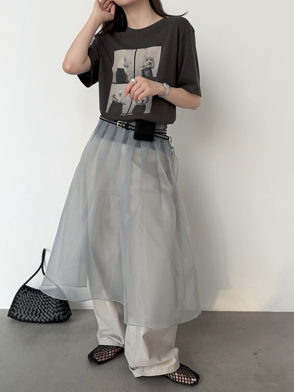 No.5014 日系歐根紗疊穿裙