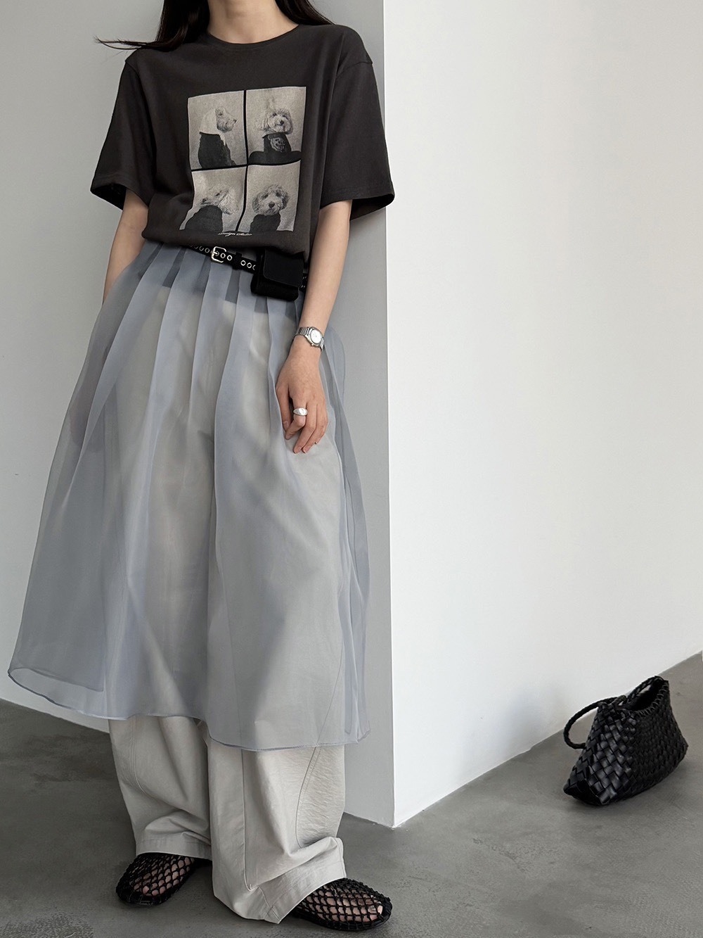 No.5014 日系歐根紗疊穿裙