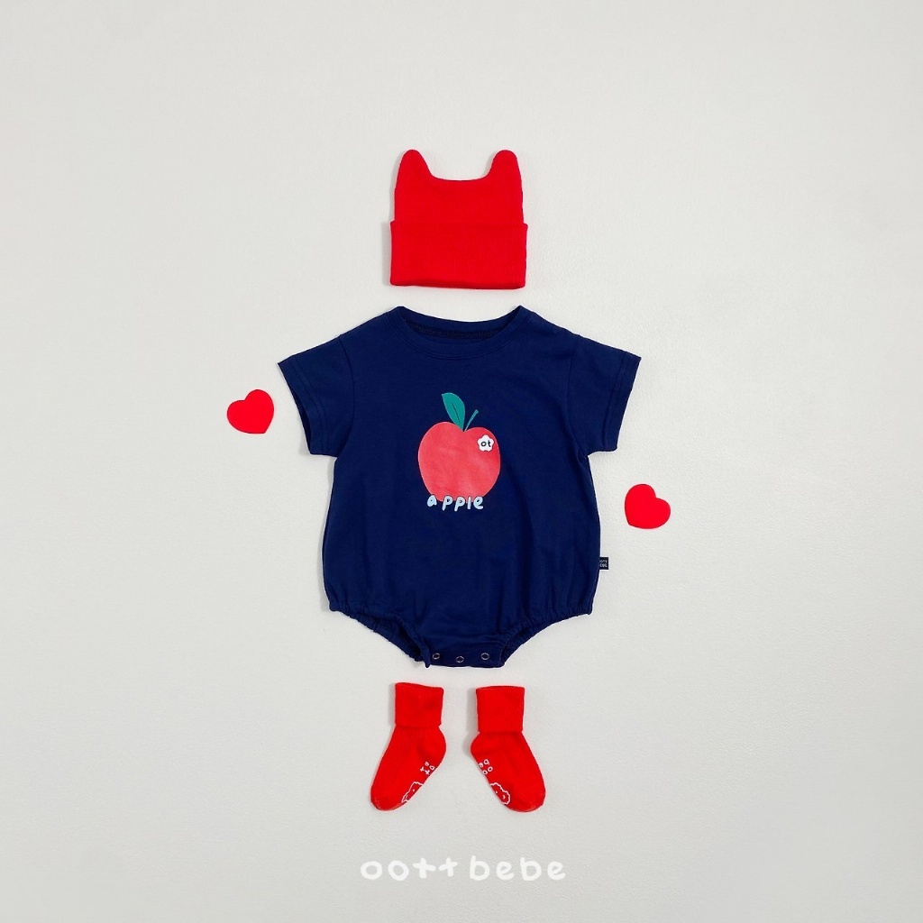 正韓夏oottbebe 嫩嬰療癒小圖短袖包屁衣