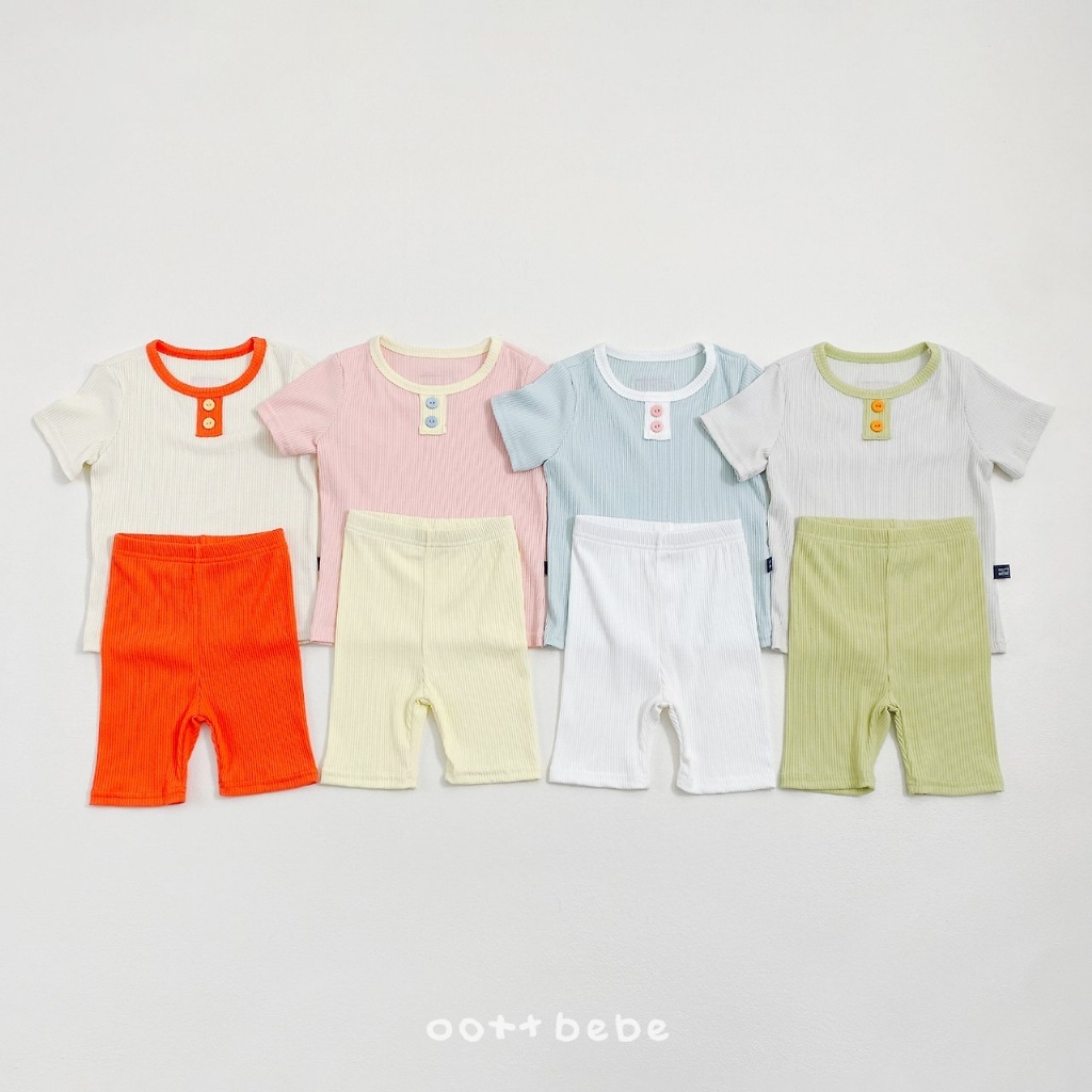 正韓夏OOTT BeBe 四色直條柔軟居家服