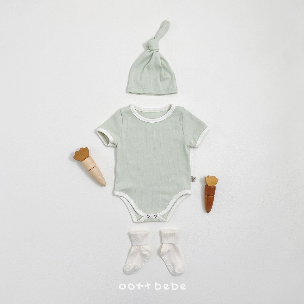 正韓夏oottbebe 嫩嬰莫蘭迪色包屁衣