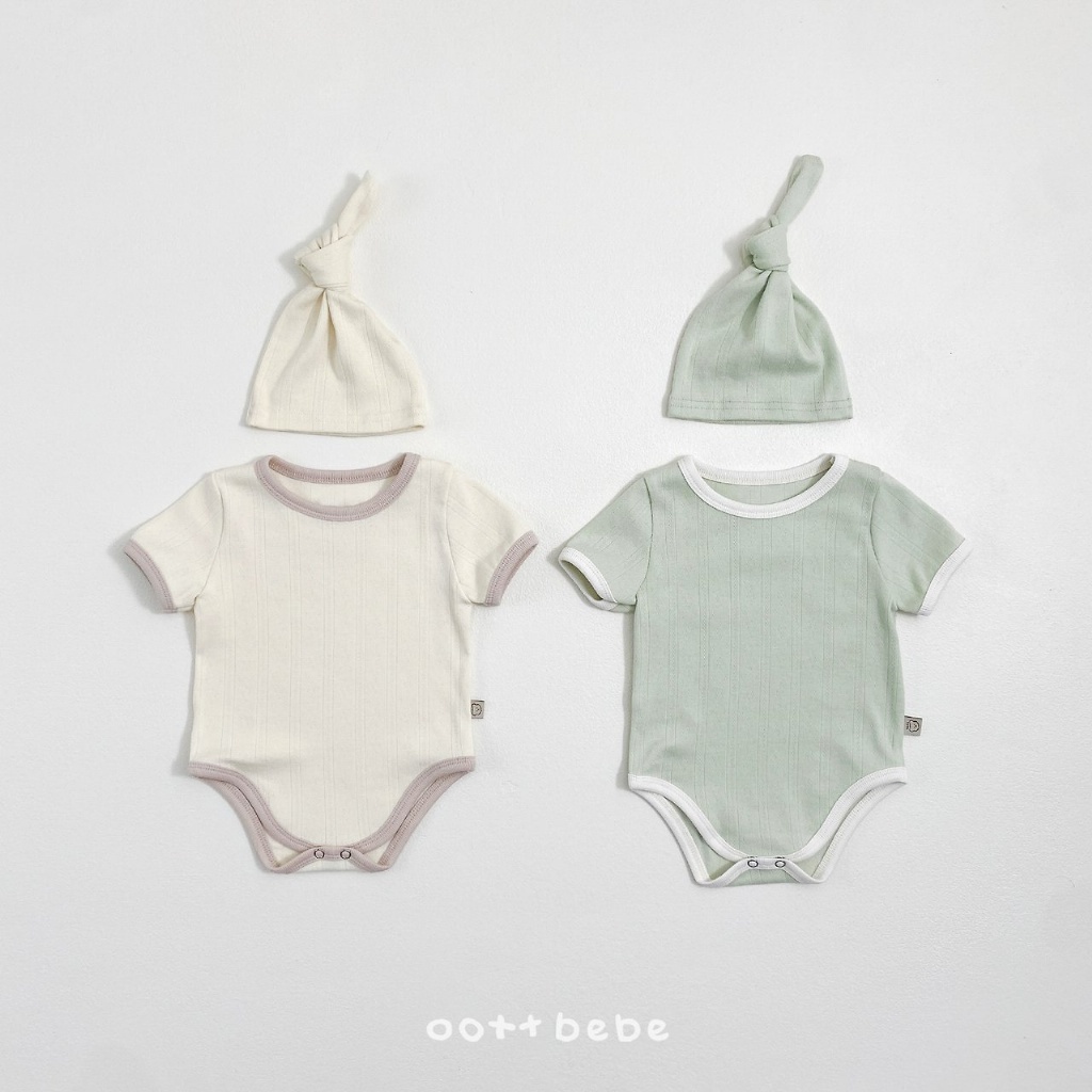 正韓夏oottbebe 嫩嬰莫蘭迪色包屁衣