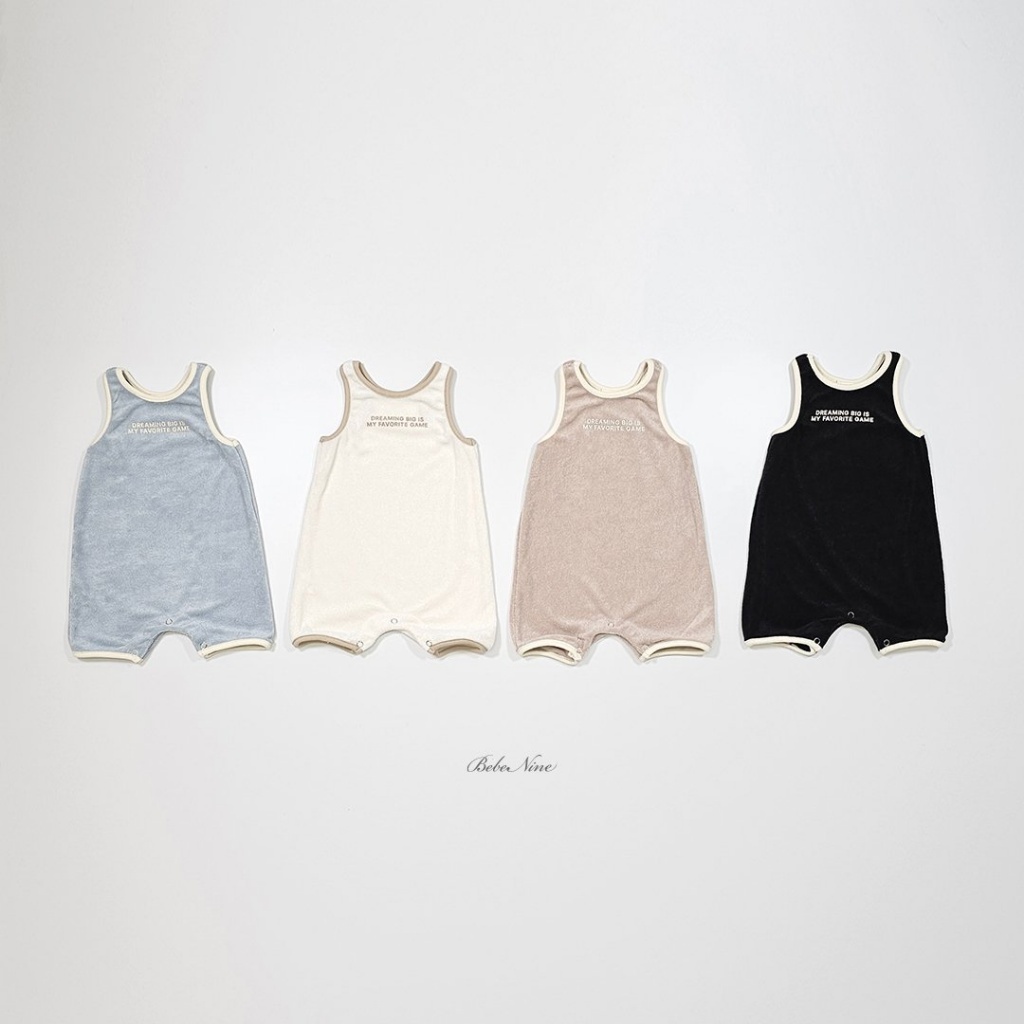 正韓夏bebenine 四色刺繡字母連身包屁衣