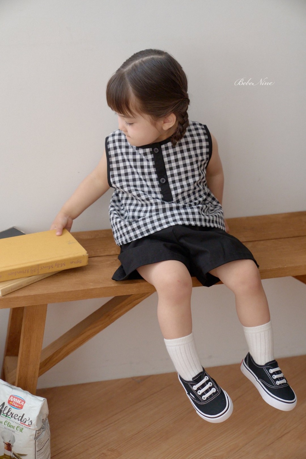 正韓夏bebenine 格紋背心短褲套裝
