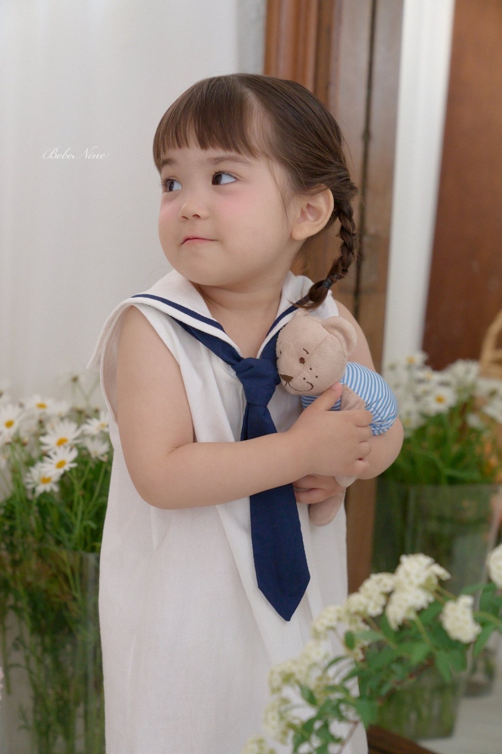 正韓夏bebenine 無袖海軍風洋裝