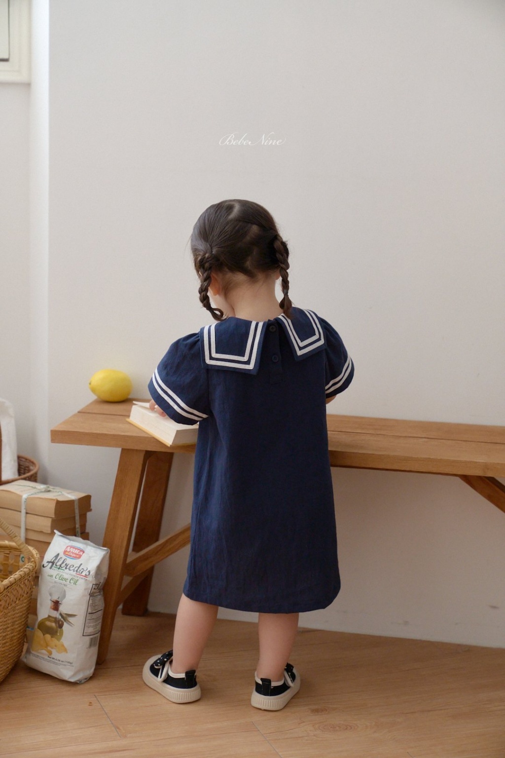 正韓夏bebenine 三色學院風洋裝
