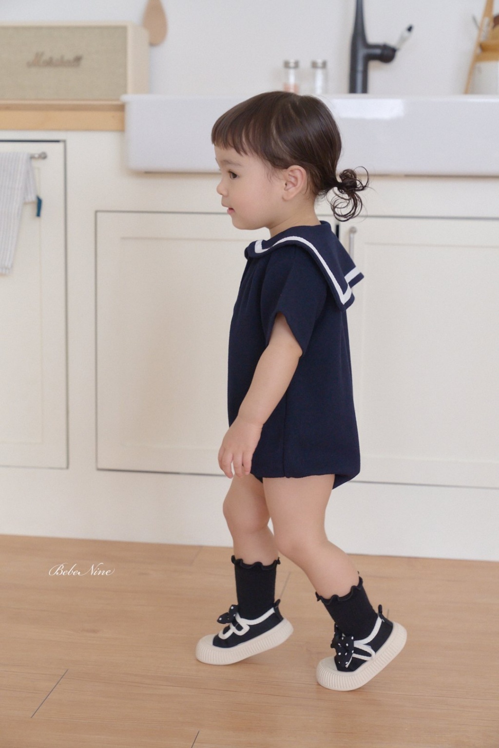 正韓夏bebenine 嫩嬰海軍風包屁衣