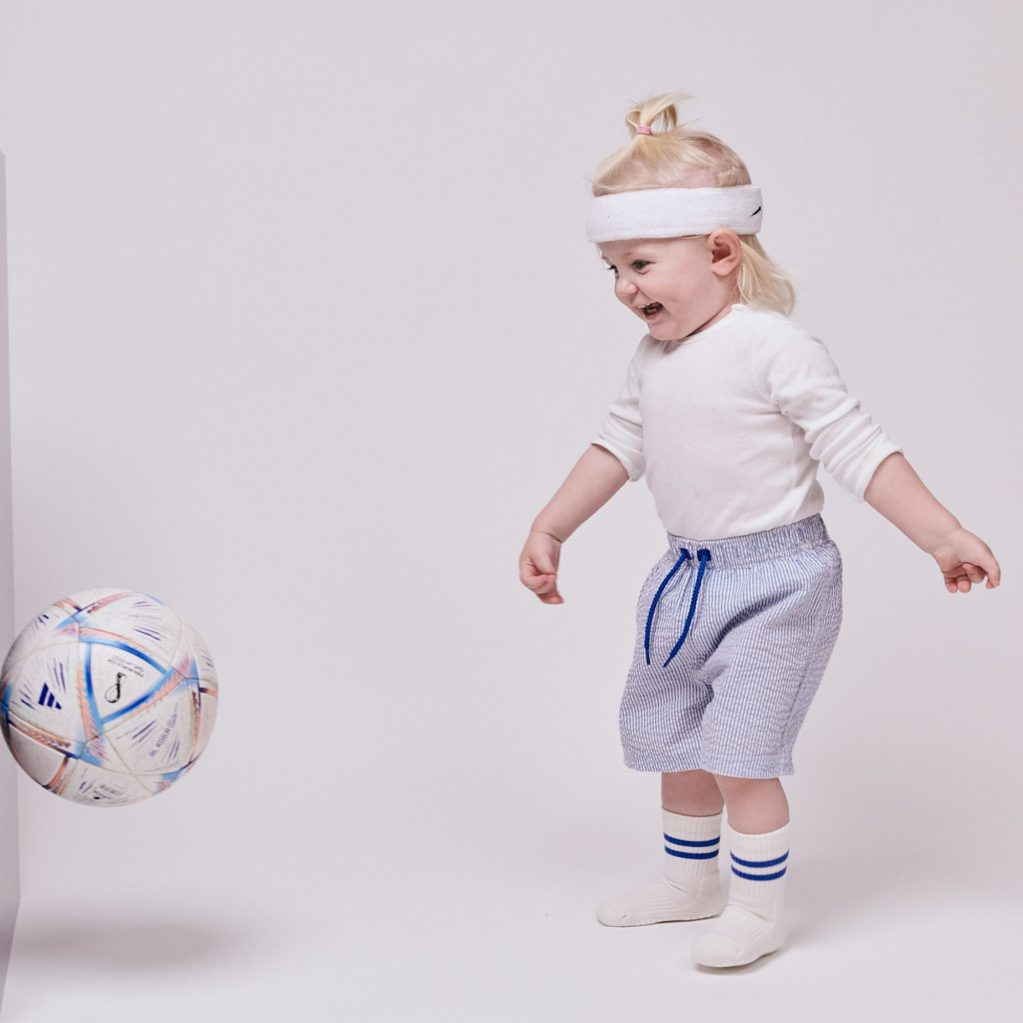 丹麥GoBabyGo 無縫運動防滑襪 - Blue