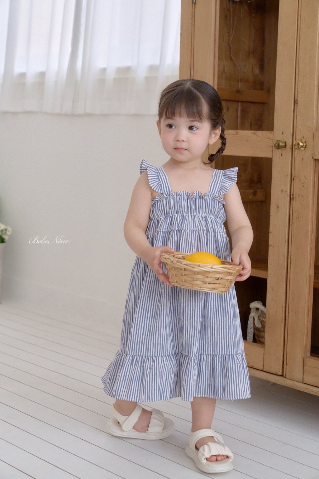 正韓夏bebenine 甜美系直條洋裝