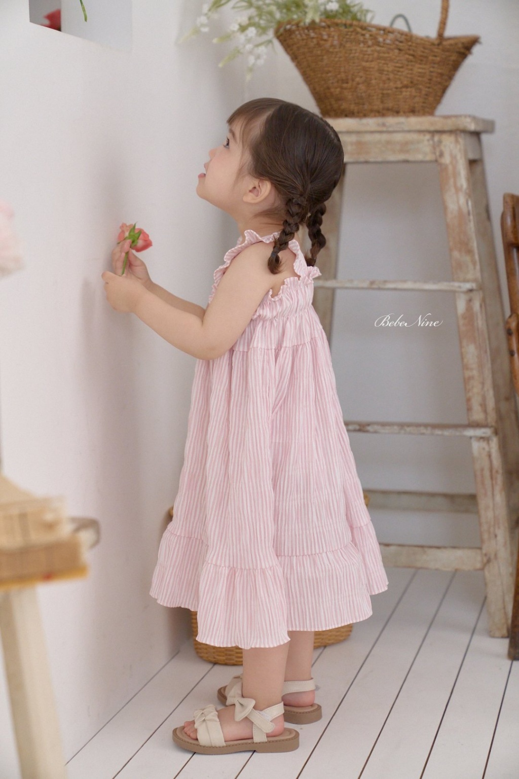 正韓夏bebenine 甜美系直條洋裝