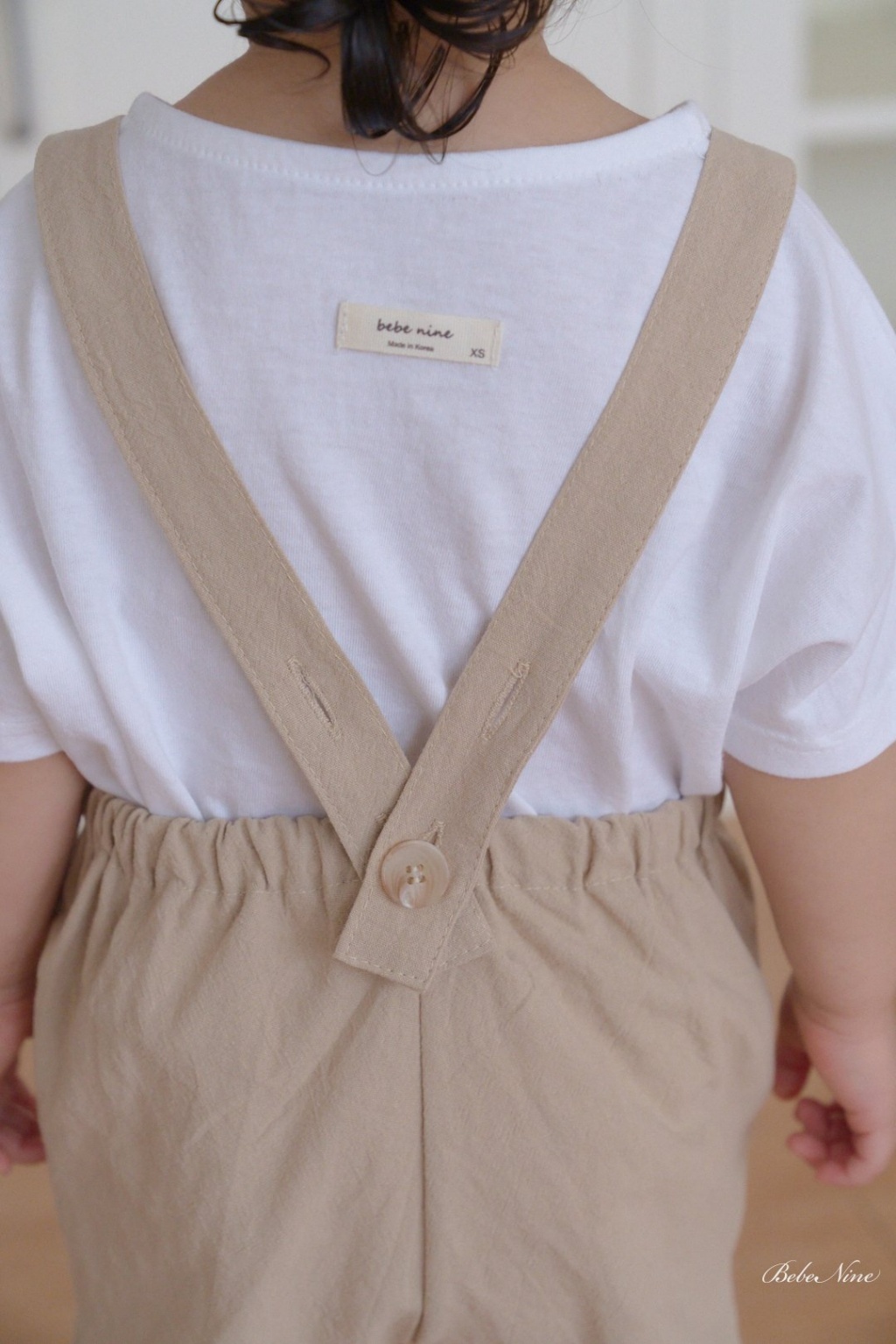 正韓夏bebenine 嫩嬰小標交叉吊帶褲