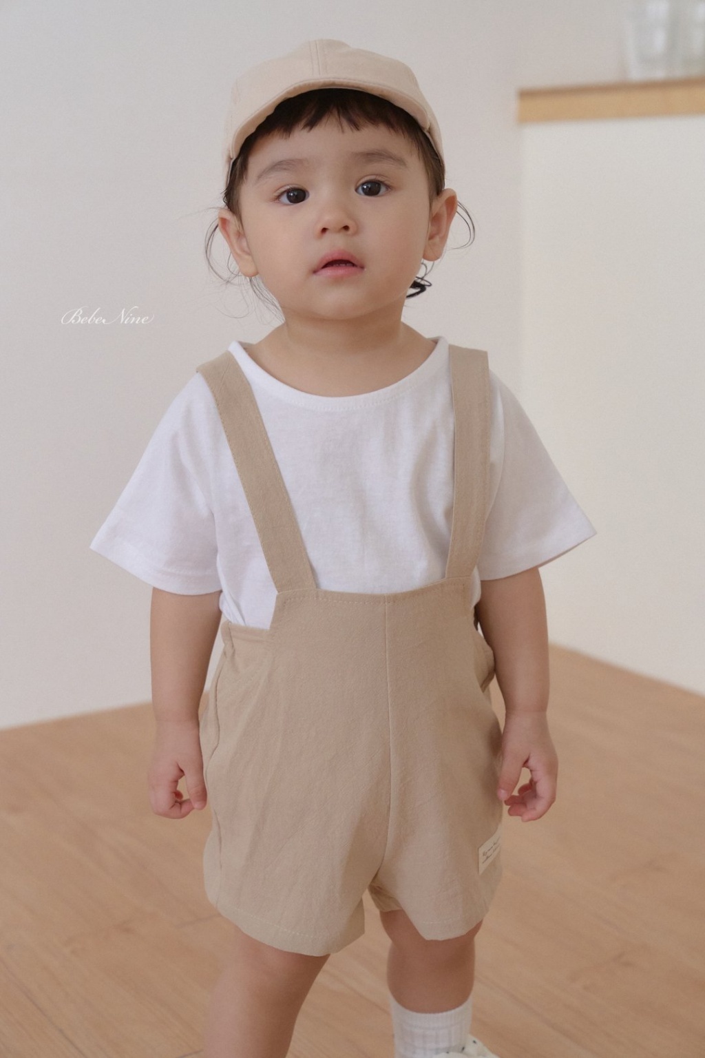 正韓夏bebenine 嫩嬰小標交叉吊帶褲