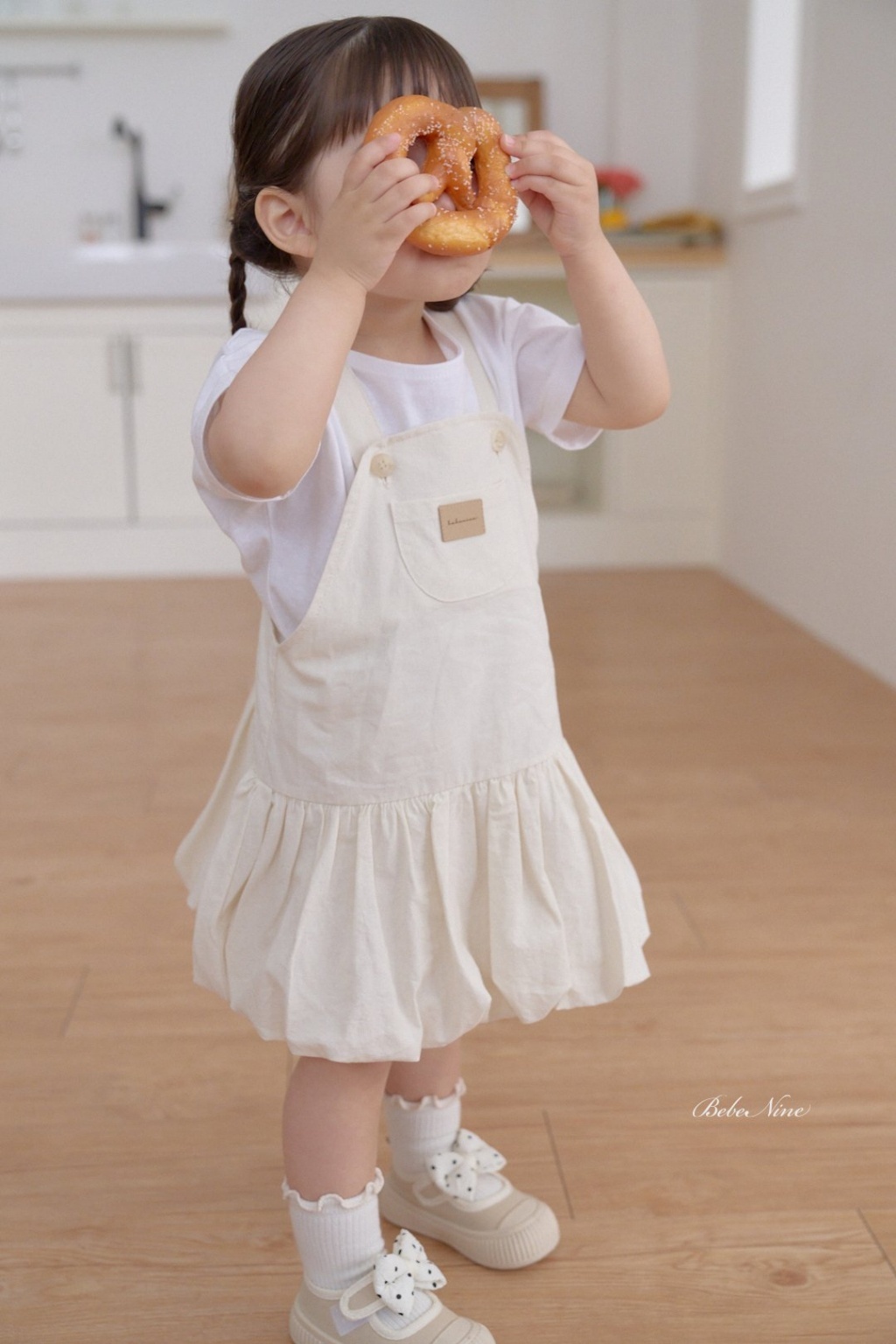 正韓夏bebenine 三色小標吊帶花苞裙