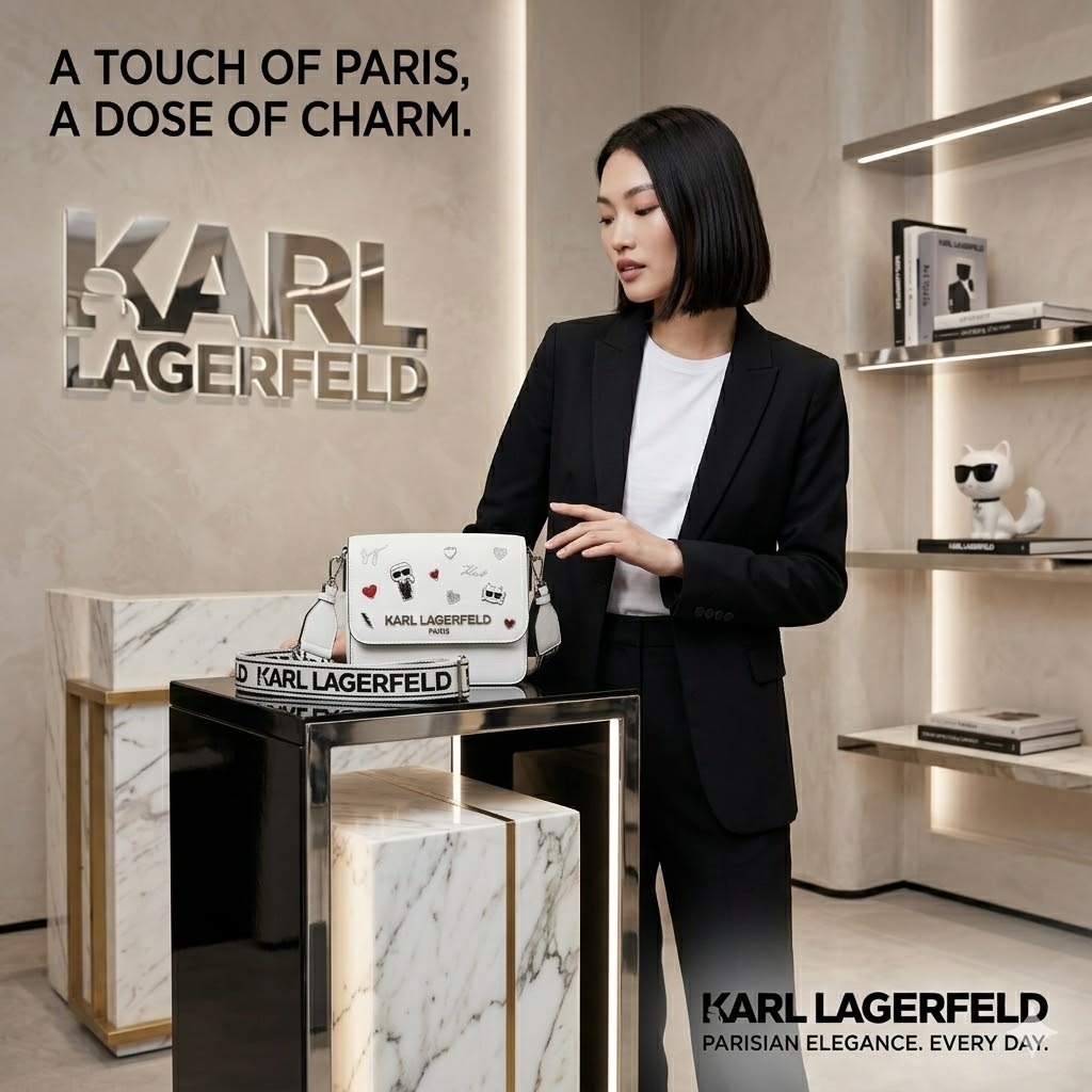 【預購】KARL LAGERFELD PARIS ANNETTE H041401 斜咩袋