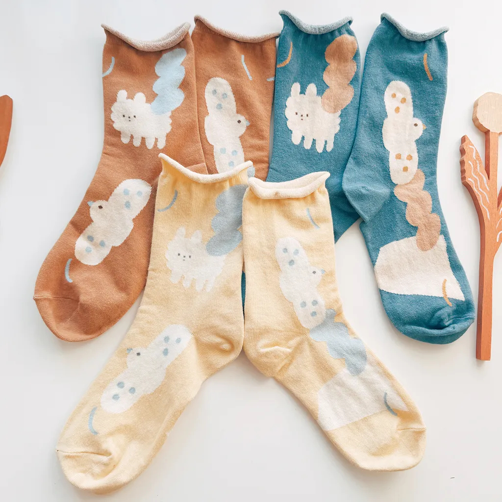 鳥和雲 右手超人襪 純棉襪子｜右手超人