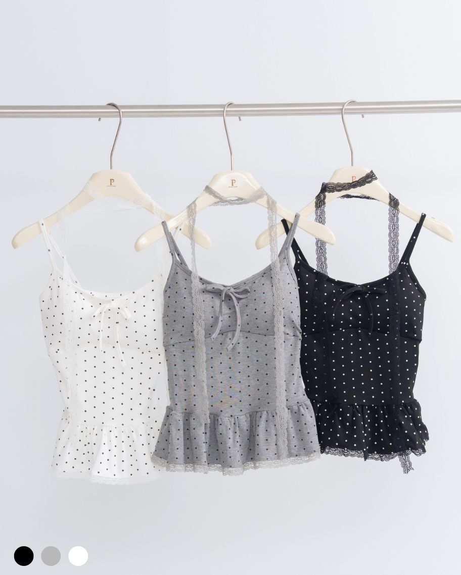 氣質波點荷葉下襬小可愛