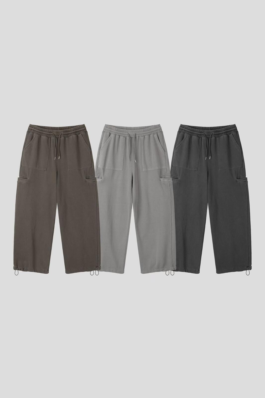 洗水淨色可束腳運動褲 Patin-003P