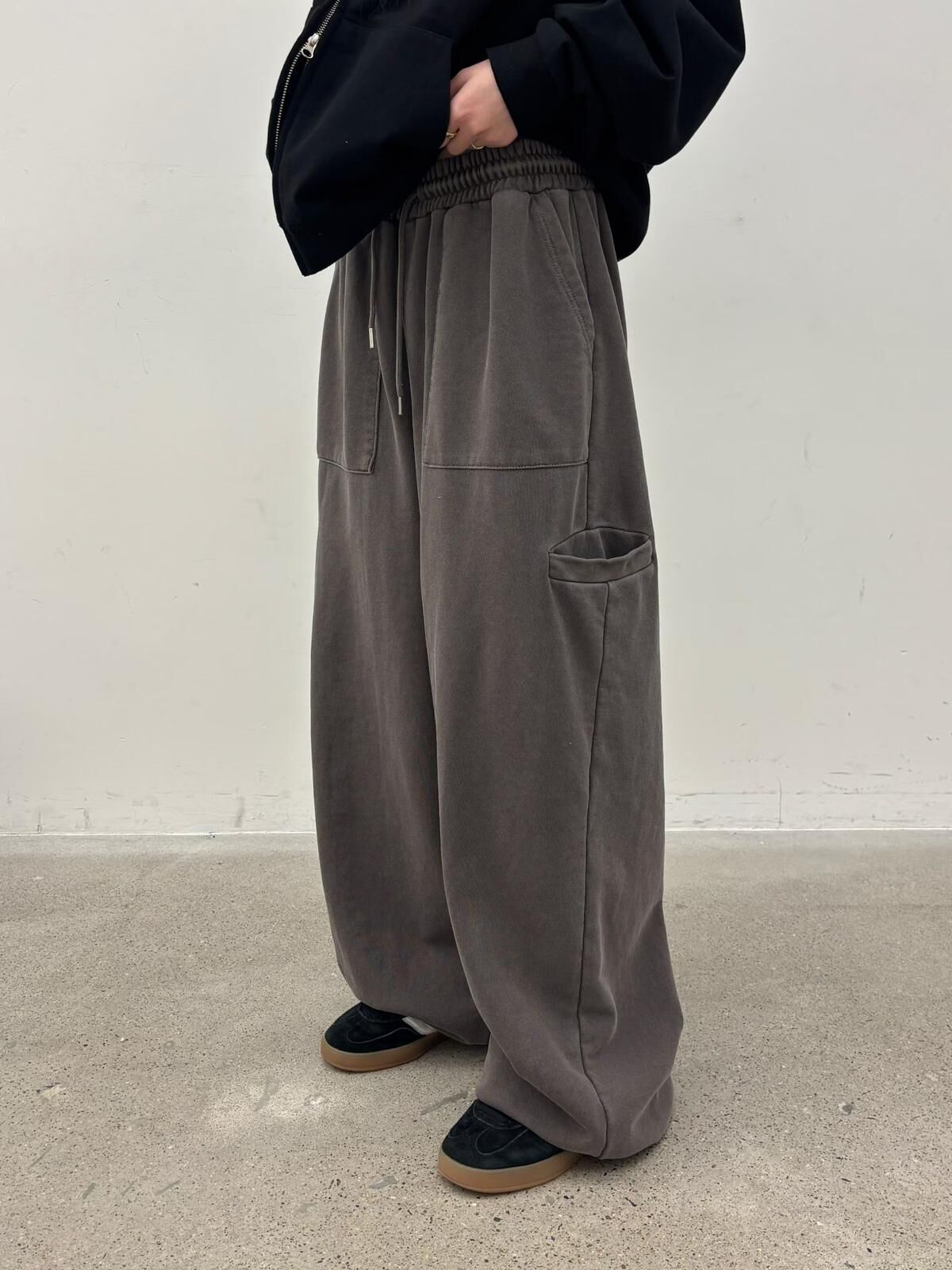 洗水淨色可束腳運動褲 Patin-003P