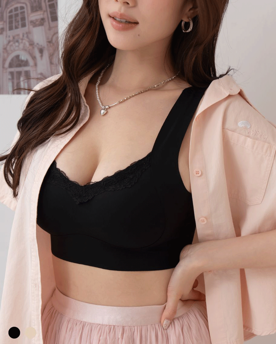 性感蕾絲寬肩帶小可愛