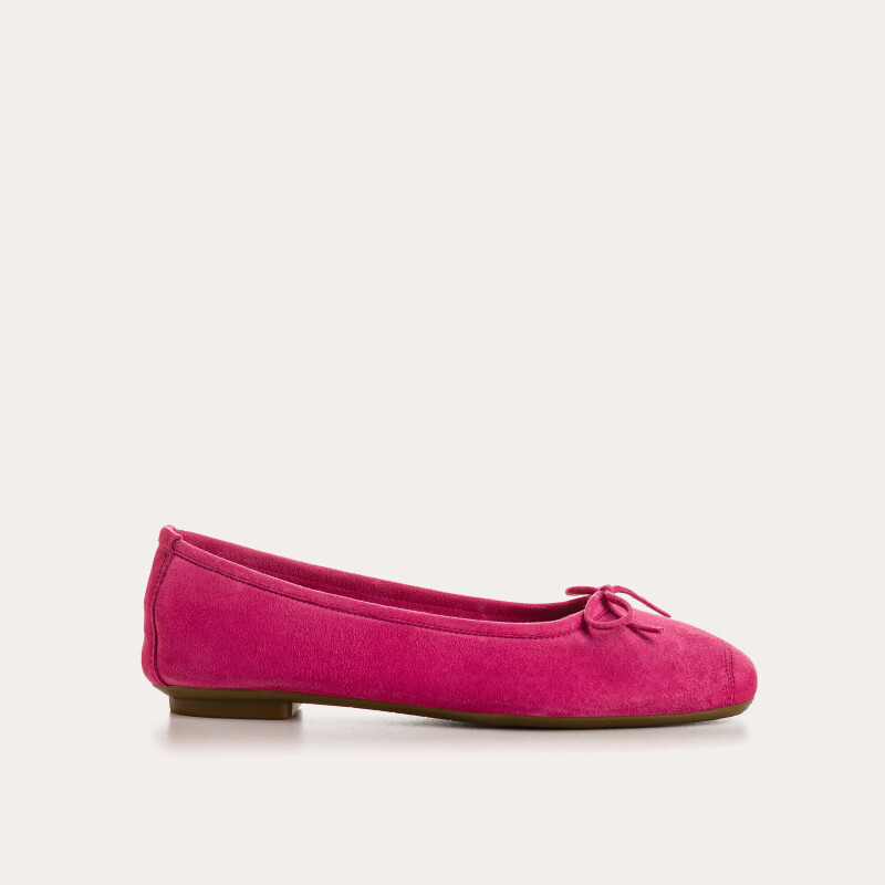 1RQ0416-009 [REQINS] Ballerines Harmony Cuir Velours CC FUCHSIA #TT-00051 (EU)