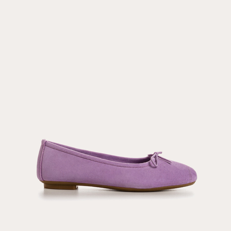 1RQ0416-013 [REQINS] Ballerines Harmony Cuir Velours CC LAVANDE #TT-00051 (EU)