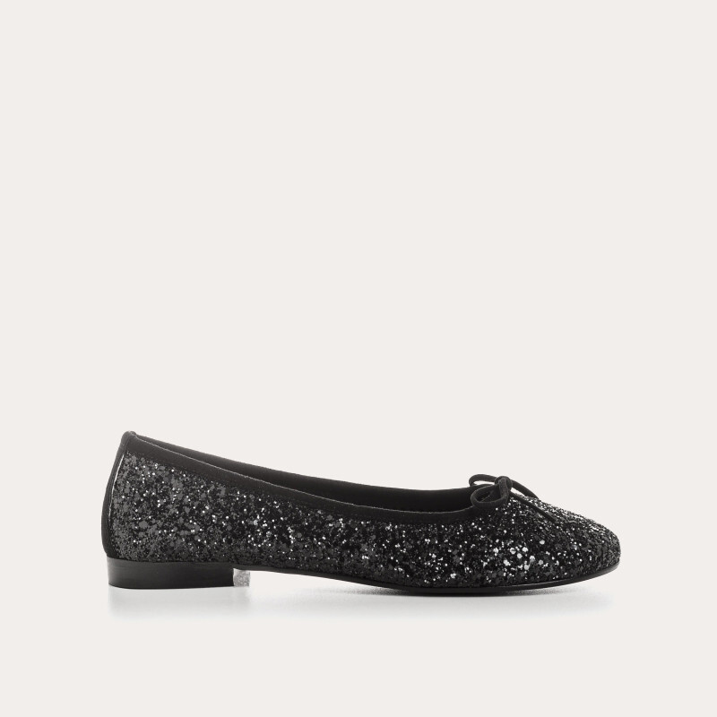 1RQ0416-100 [REQINS] Ballerines A Paillettes Carmen CC NOIR #TT-09601 (EU)