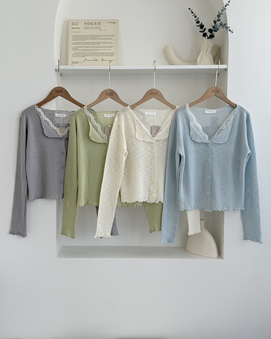 法朵Fado shop｜今日份甜度蕾絲針織外套 812B013 四色