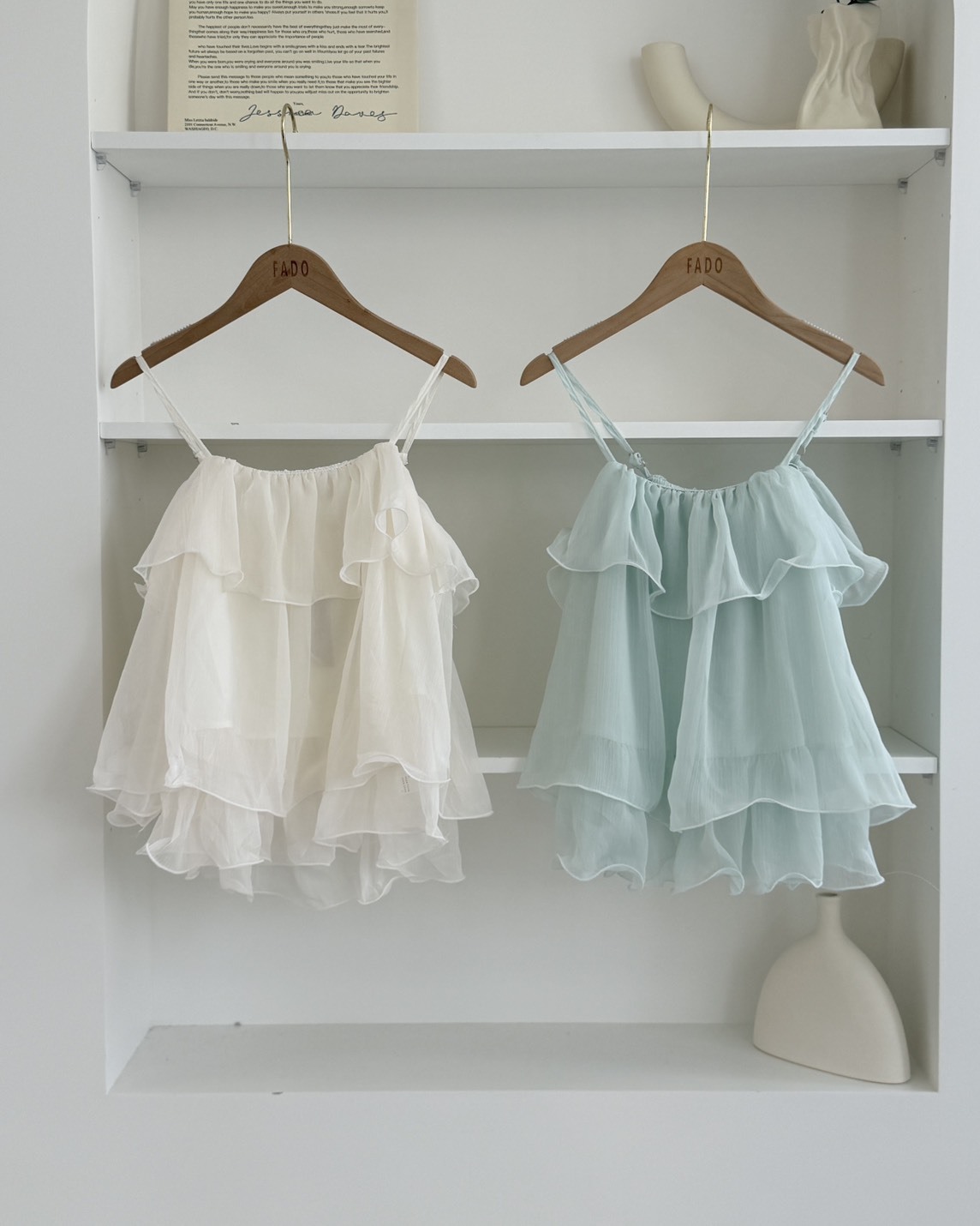 法朵Fado shop｜空氣感層次雪紡小吊帶 1305006 兩色