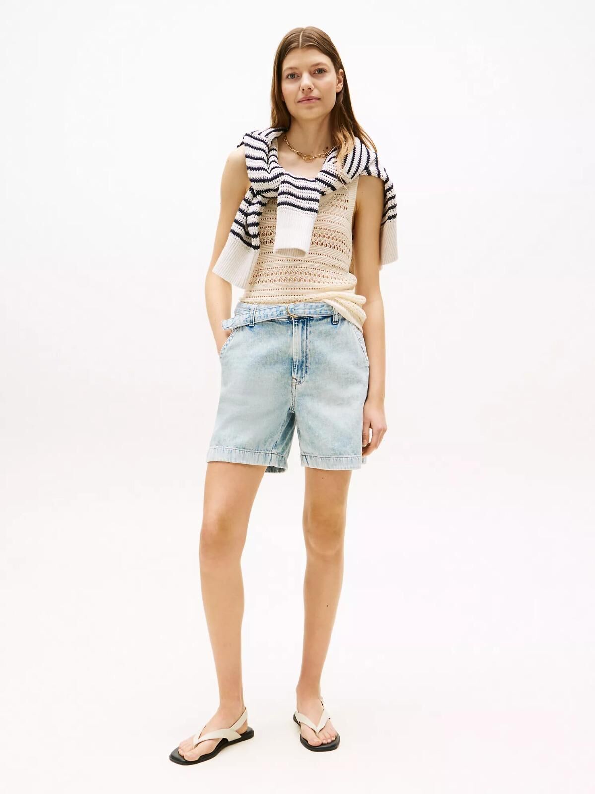 OBS426 Tommy Hilfiger 高腰牛仔短裤