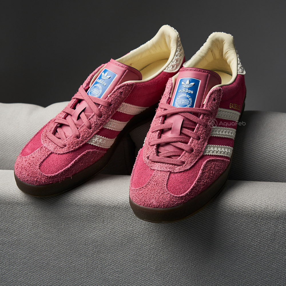 Adidas Gazelle Indoor 女鞋 樹梅粉色 運動 草莓熊 麂皮 低筒 德訓鞋 復古 休閒鞋 IF1809