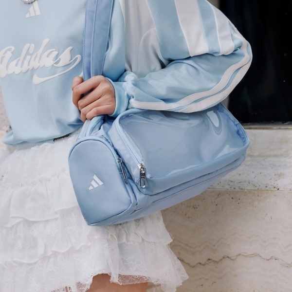Adidas 愛迪達 Ita X- Body Bag KX9622 側背包 肩背 斜背 淺藍 透明口袋 收納