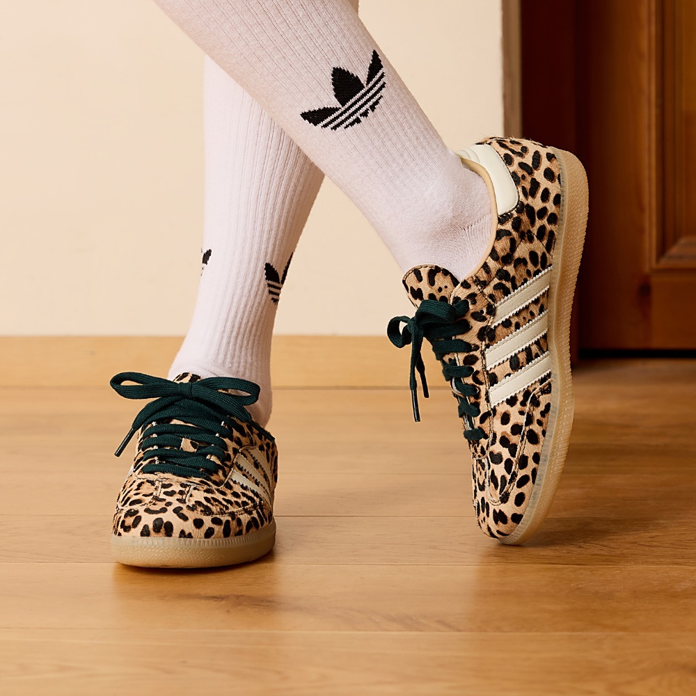 ＜連線代購商品＞ 女鞋 ADIDAS ORIGINALS SAMBA OG 'Leopard Beige' 豹紋 低筒 休閒鞋【KI6674】