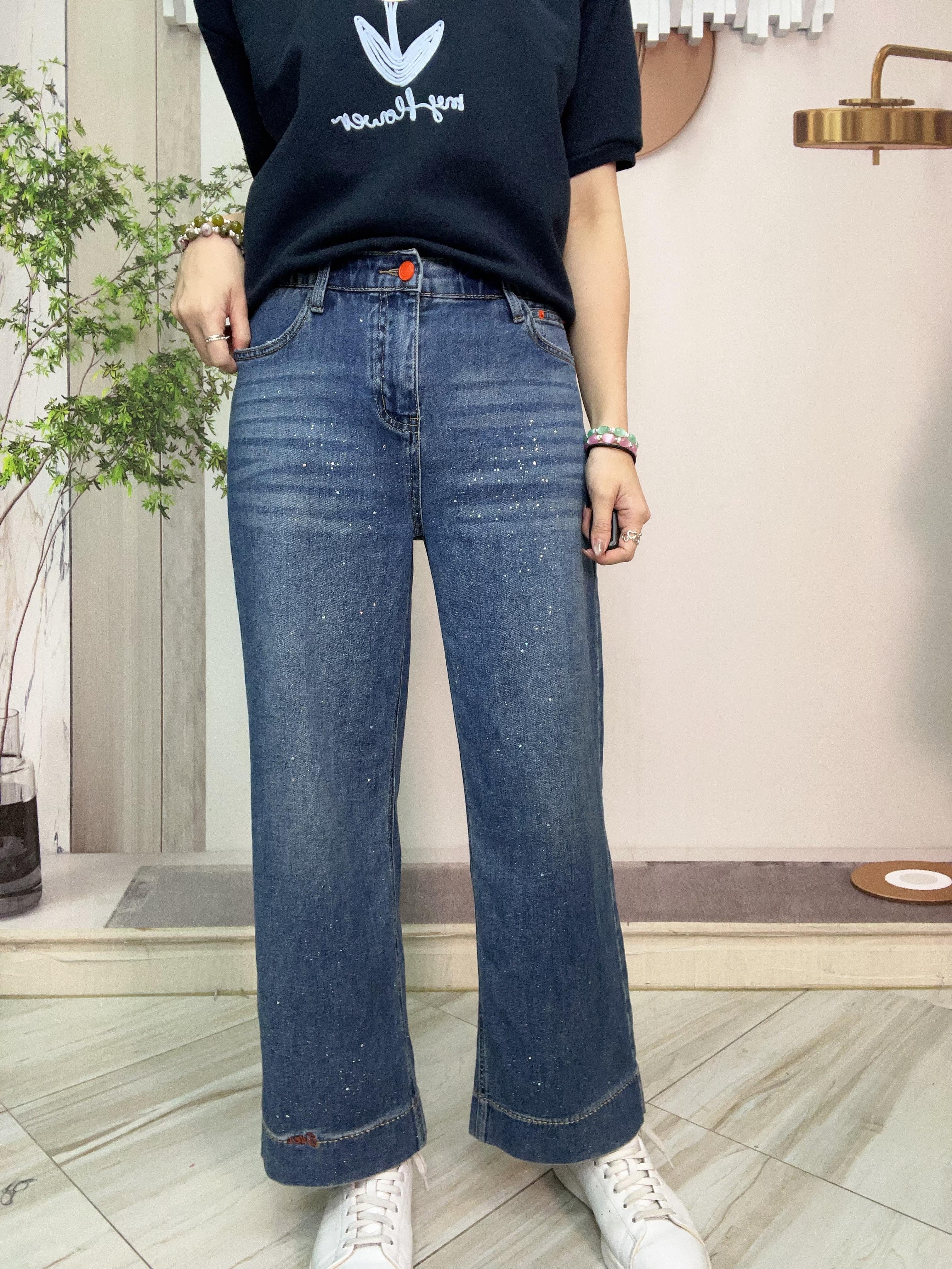 韓國型格直腳牛仔褲～158AL