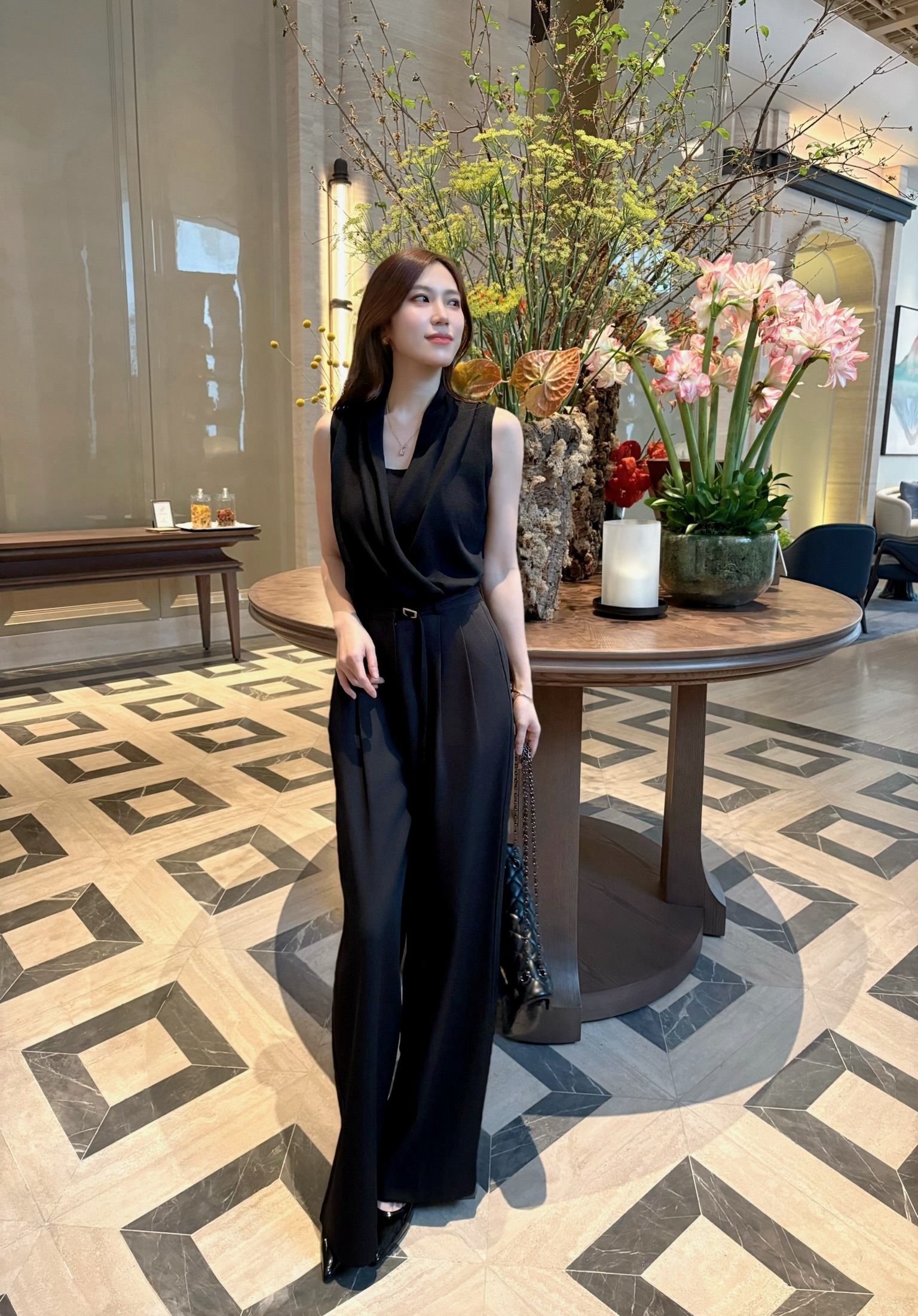 高級前交叉Ｖ領針織上衣