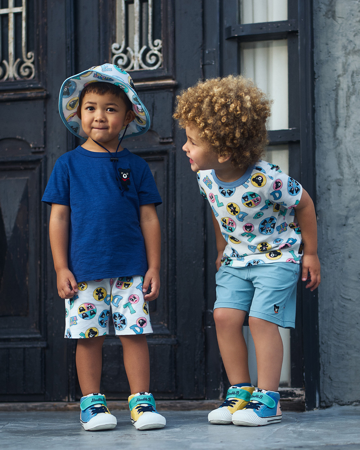 DOUBLE_B 印花五分褲-多色