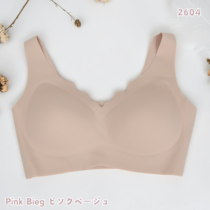HKCG0415-014 無痕裸感BRA TOP Pink Bieg-2604 (A14) Free Size