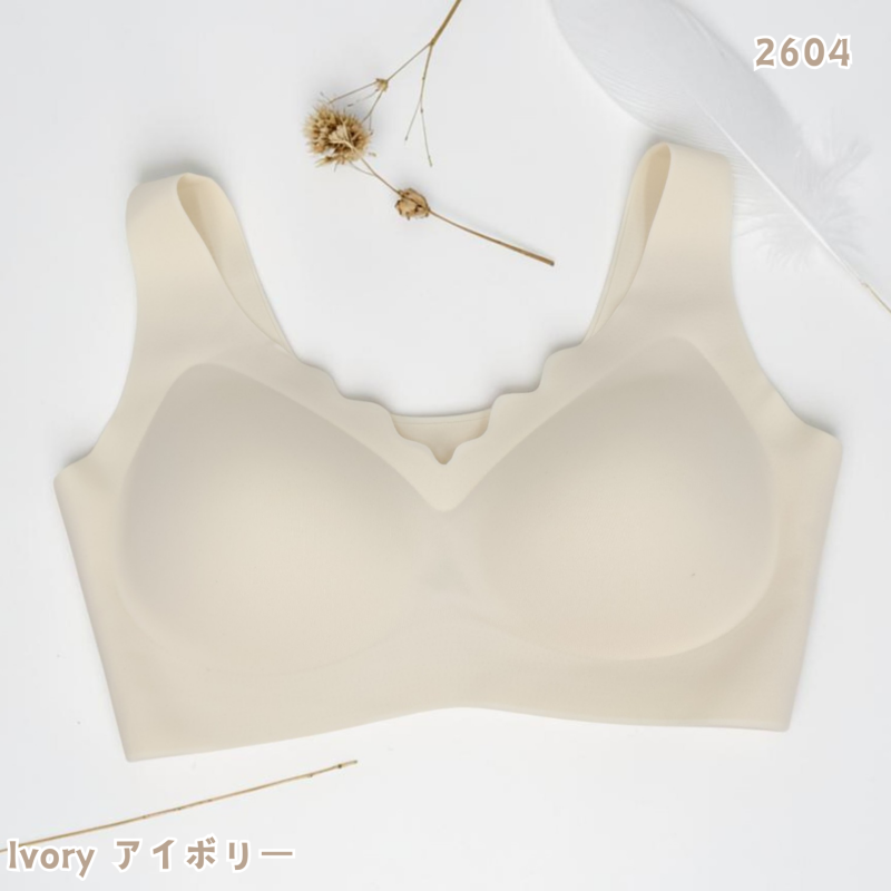 HKCG0415-013 無痕裸感BRA TOP Ivory-2604 (A13) Free Size