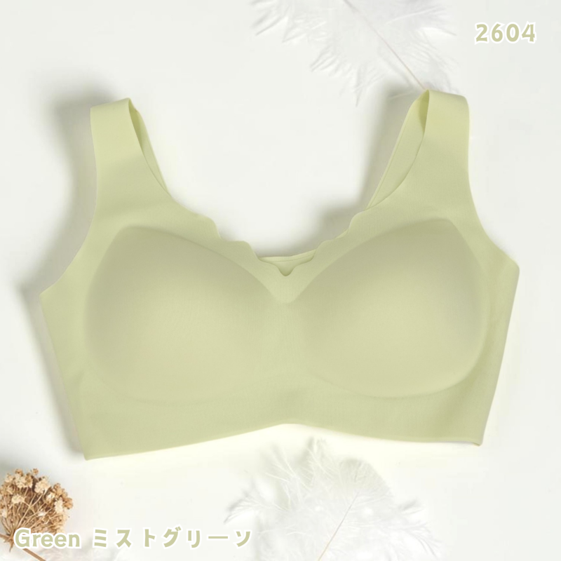 HKCG0415-015 無痕裸感BRA TOP Green-2604 (A15) Free Size