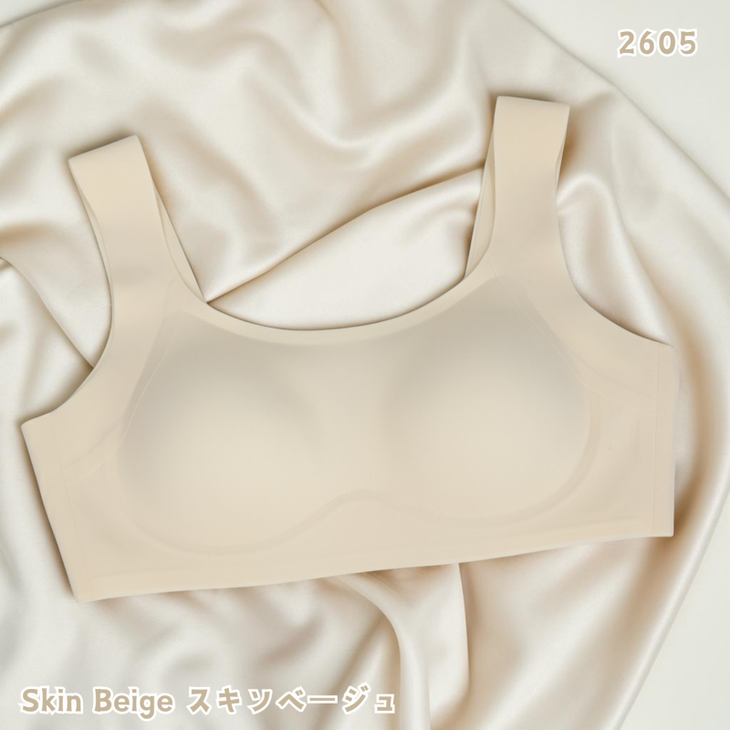 HKCG0415-019 裸感無痕果凍BRA TOP Skin Beige-2605 (A19) (Size:M~XL)