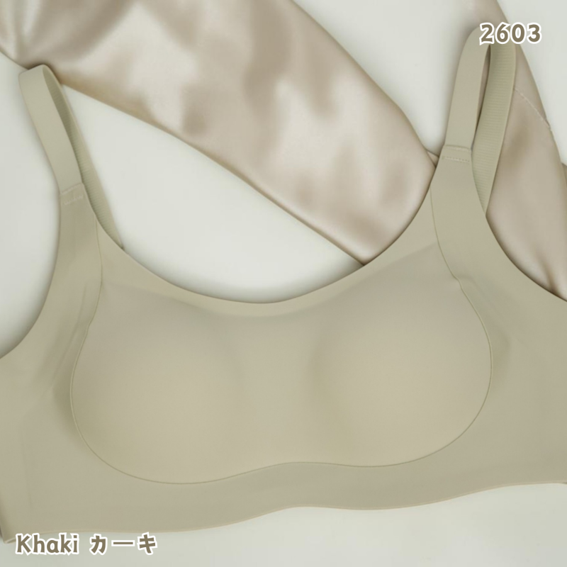 HKCG0415-010 果凍提升透氣無痕Bra Top Khaki-2603 (A10) (Size:S/L/XL)