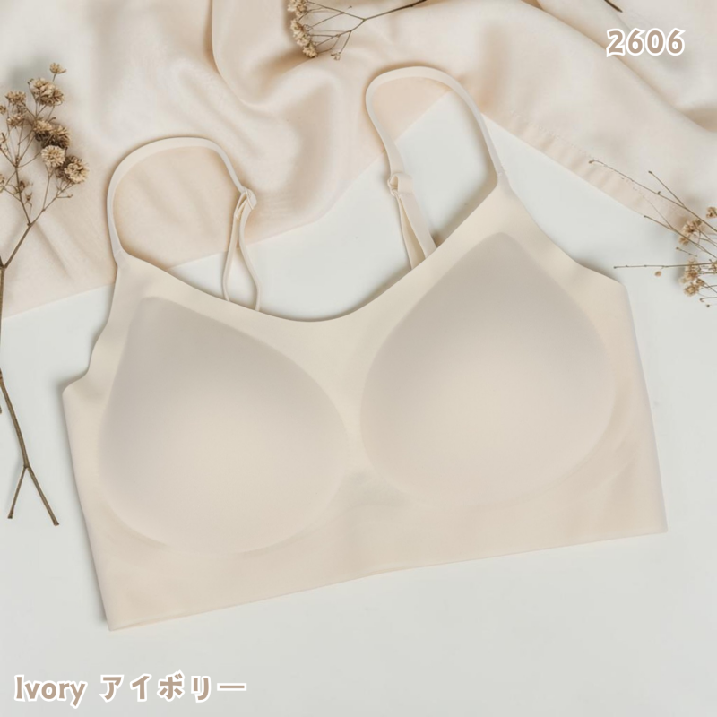 HKCG0415-021 透氣無痕裸感BRA TOP Ivory-2606 (A21) Free Size