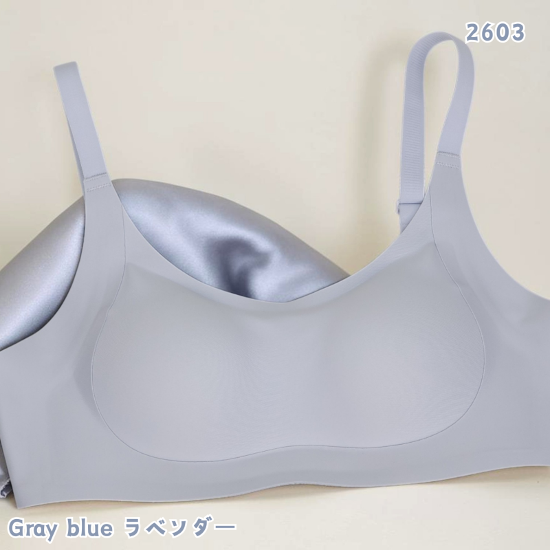 HKCG0415-009 果凍提升透氣無痕Bra Top Gray Blue-2603 (A9) (Size:S~XL)