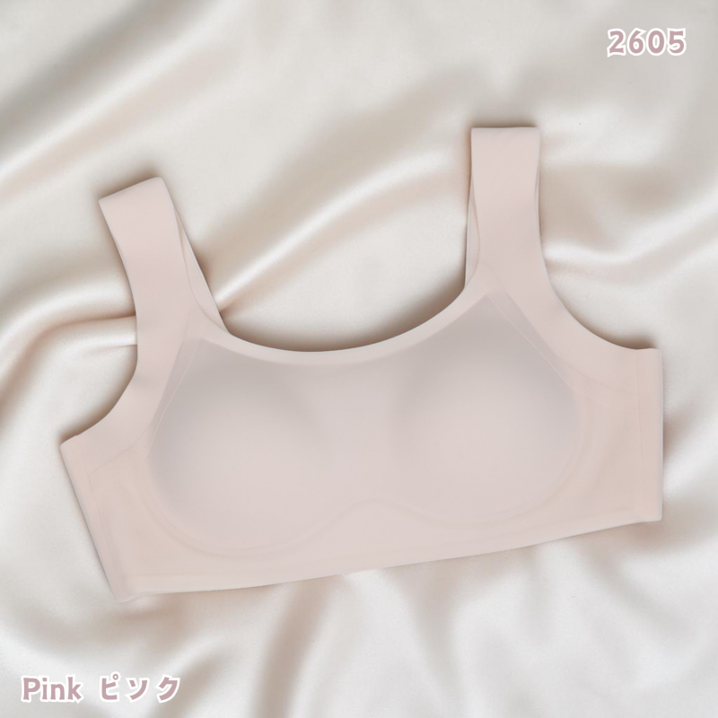 HKCG0415-018 裸感無痕果凍BRA TOP Pink-2605 (A18) (Size:M~XL)
