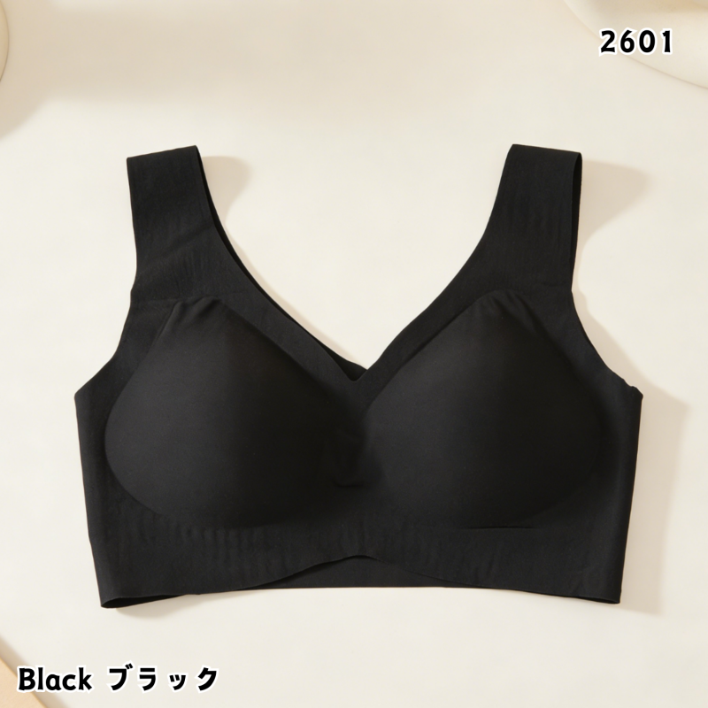 HKCG0415-003 涼感無痕透氣Bra Top Black-2601 (A3) (Size:M~XL)